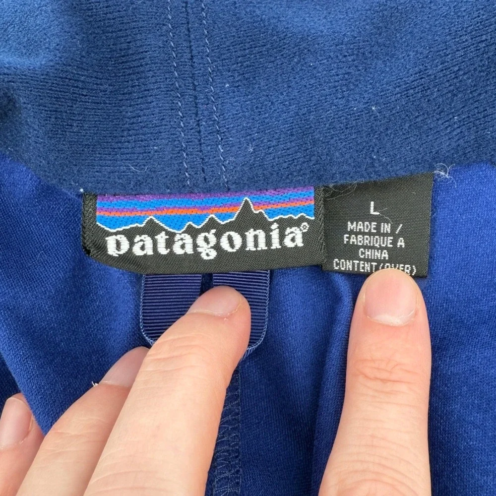 Vintage Patagonia Integral Jacket Full Zip Blue‎ Men L Lightweight Windbreaker